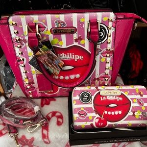 La phillipe set purse and wallet